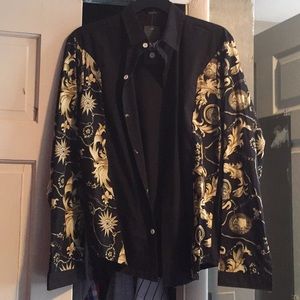 Black Versace type shirt. XL (but fits like Medium